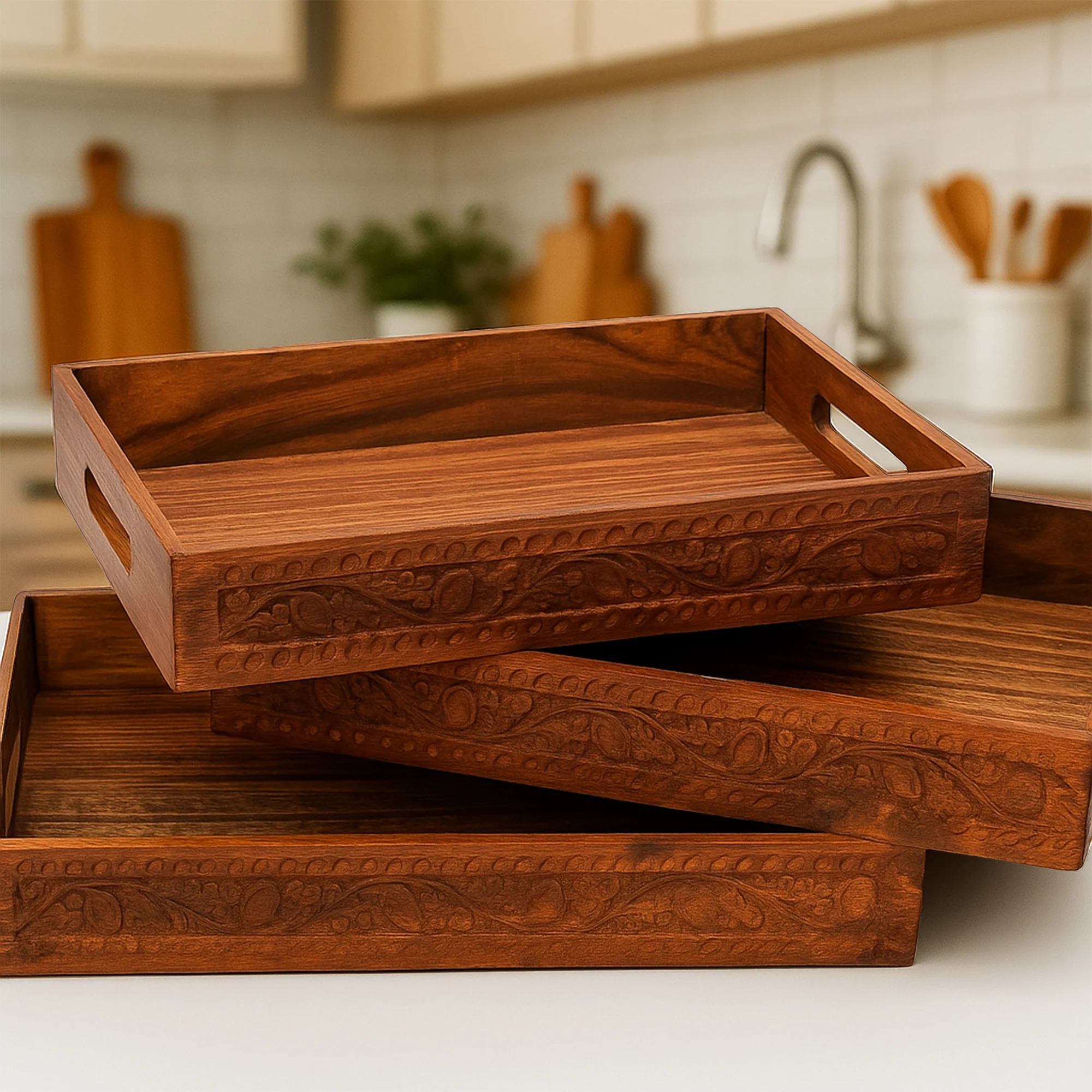 Black Floral Wrap Midi Skirt